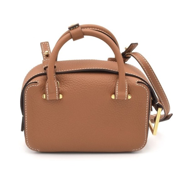 Delvaux Cool Box Nano Taurillon Soft Grain Leather Vegetal Ivory Crossbody Bag - Picture 3 of 5